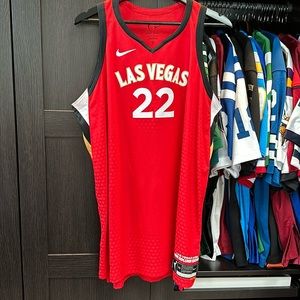 Nike Adult Las Vegas Aces A'ja Wilson Red Authentic Jersey - Size 50/XL